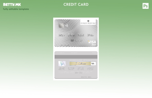 Модерен стил шаблон за дебитна картичка за виза на уругвајска банкарска наследст